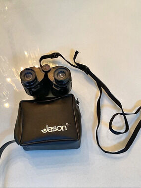 Jason Graphite 7x35 Binoculars Black with Case 5 by 4